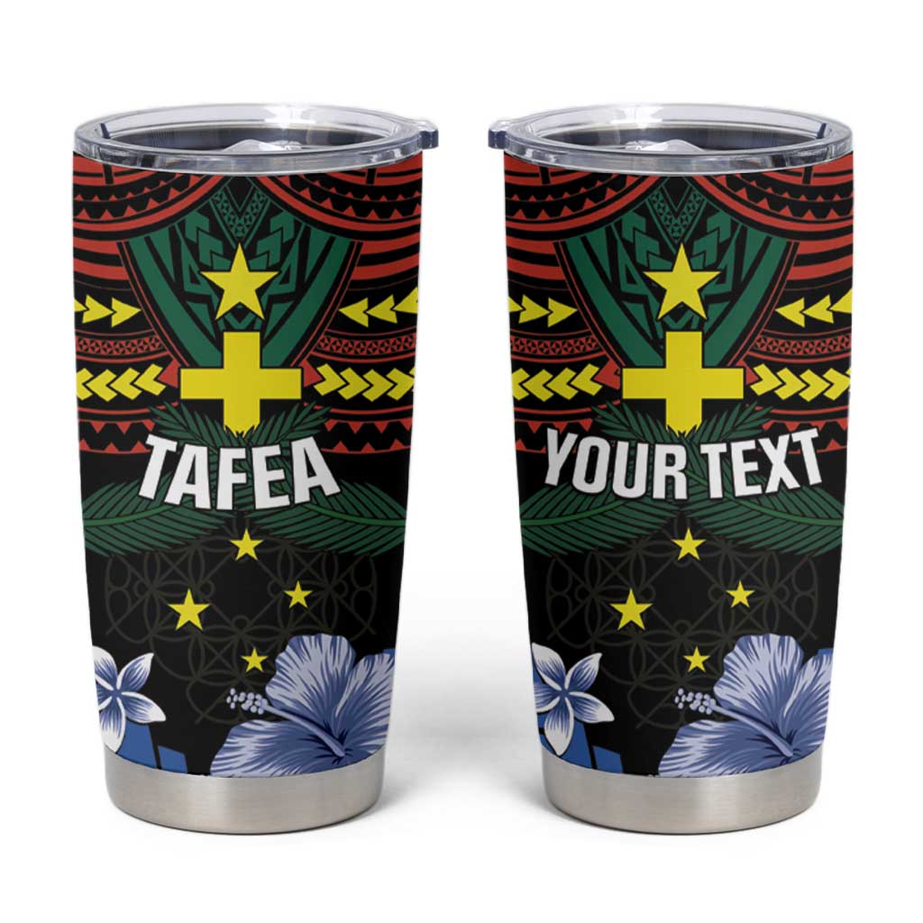 Personalised Vanuatu Tafea Province Tumbler Cup Unique Tropical Tribal Pattern