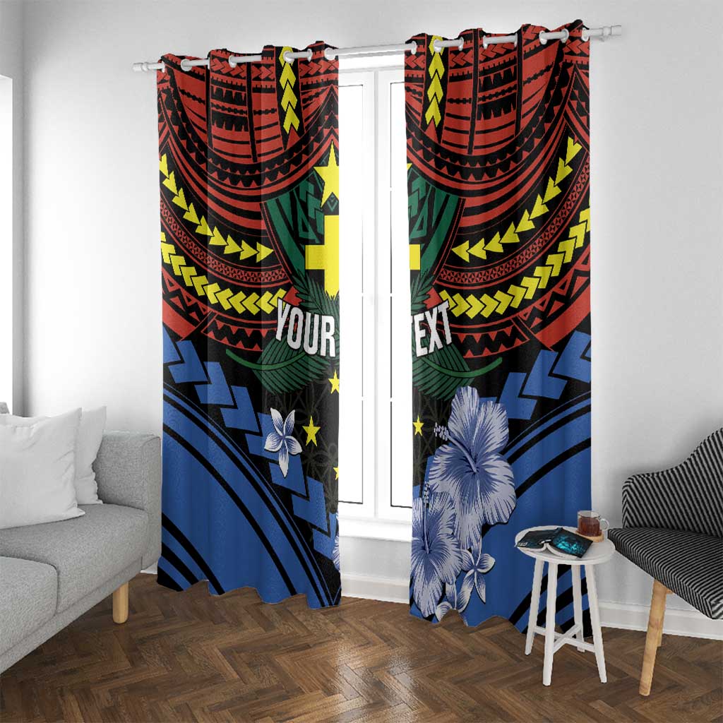 Personalised Vanuatu Tafea Province Window Curtain Unique Tropical Tribal Pattern