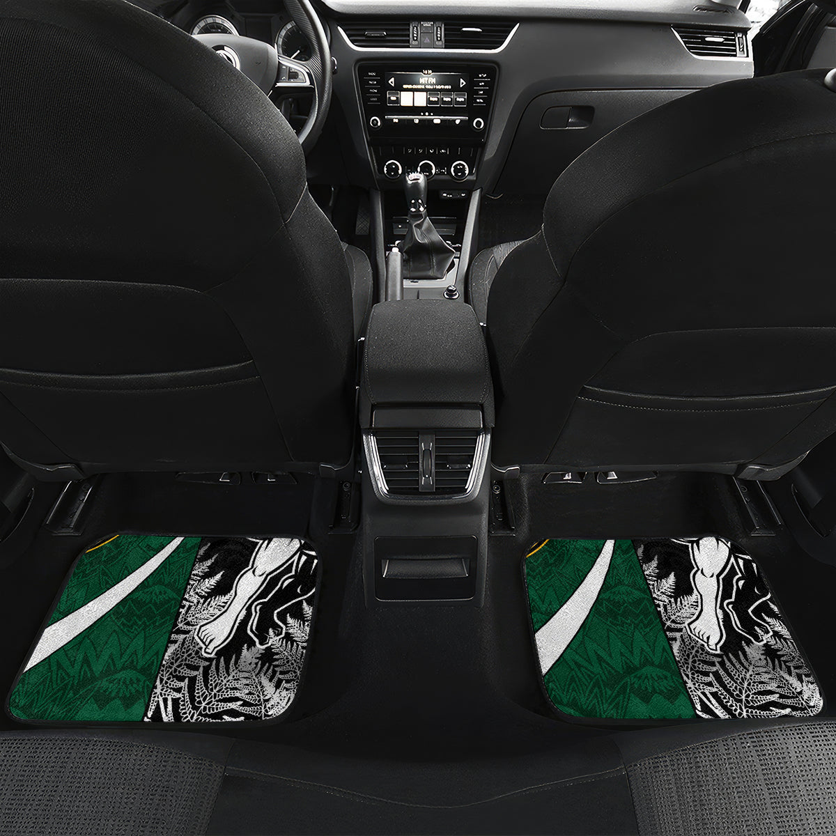 New Zealand and South Africa Rugby Car Mats Silver Fern Protea Pattern World Cup 2023 LT01 - Polynesian Pride
