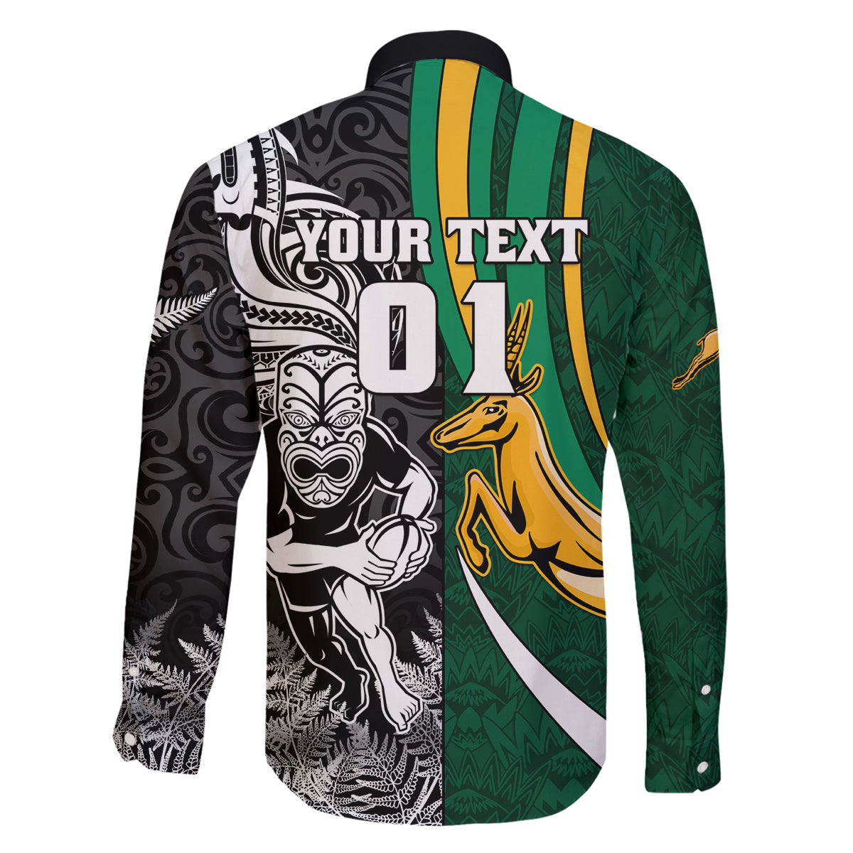 Custom New Zealand and South Africa Rugby Family Matching Mermaid Dress and Hawaiian Shirt Silver Fern Protea Pattern World Cup 2023 LT01 - Polynesian Pride