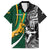 Custom New Zealand and South Africa Rugby Family Matching Off Shoulder Maxi Dress and Hawaiian Shirt Silver Fern Protea Pattern World Cup 2023 LT01 Dad's Shirt - Short Sleeve Art - Polynesian Pride