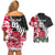 Custom New Zealand and England Rugby Couples Matching Off Shoulder Short Dress and Hawaiian Shirt Silver Fern With Red Rose World Cup 2023 LT01 - Polynesian Pride