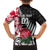 Custom New Zealand and England Rugby Family Matching Off Shoulder Long Sleeve Dress and Hawaiian Shirt Silver Fern With Red Rose World Cup 2023 LT01 - Polynesian Pride