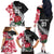 Custom New Zealand and England Rugby Family Matching Off Shoulder Long Sleeve Dress and Hawaiian Shirt Silver Fern With Red Rose World Cup 2023 LT01 - Polynesian Pride