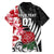 Custom New Zealand and England Rugby Family Matching Off Shoulder Maxi Dress and Hawaiian Shirt Silver Fern With Red Rose World Cup 2023 LT01 - Polynesian Pride