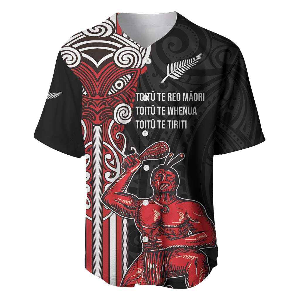 Toitu Te Reo Maori Toitu Te Whenua Toitu Te Tiriti Baseball Jersey Maori Warrior New Zealand