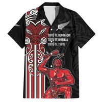 Toitu Te Reo Maori Toitu Te Whenua Toitu Te Tiriti Family Matching Long Sleeve Bodycon Dress and Hawaiian Shirt Maori Warrior New Zealand LT01 Dad's Shirt - Short Sleeve Black - Polynesian Pride