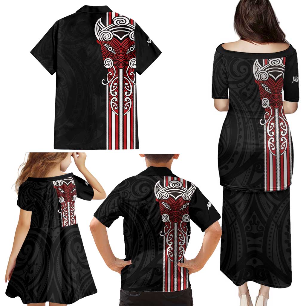 Toitu Te Reo Maori Toitu Te Whenua Toitu Te Tiriti Family Matching Puletasi and Hawaiian Shirt Maori Warrior New Zealand LT01 - Polynesian Pride