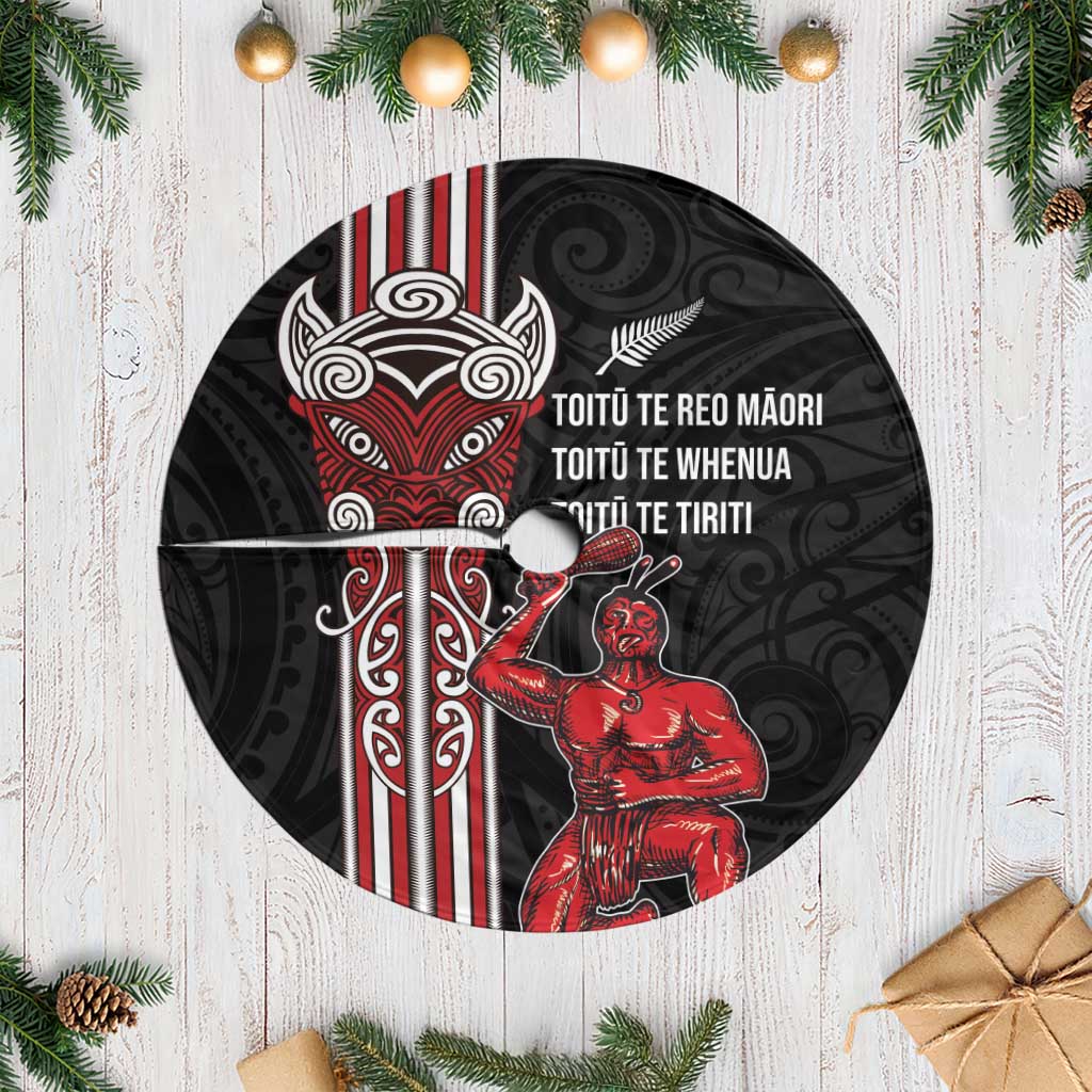 Toitu Te Reo Maori Toitu Te Whenua Toitu Te Tiriti Tree Skirt Maori Warrior