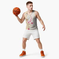 Beige Frangipani Sea Shell Basketball Jersey Starfish Polynesian Pattern LT01 - Polynesian Pride