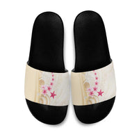 Beige Frangipani Sea Shell Slide Sandals Starfish Polynesian Pattern LT01 Beige - Polynesian Pride