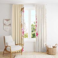 Beige Frangipani Sea Shell Window Curtain Starfish Polynesian Pattern LT01 - Polynesian Pride
