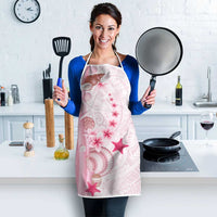 Pink Plumeria Sea Shell Apron Starfish Polynesian Pattern - Polynesian Pride