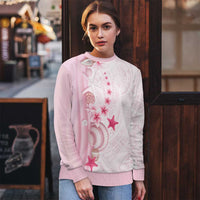 Pink Plumeria Sea Shell Ugly Christmas Sweater Starfish Polynesian Pattern - Polynesian Pride