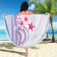 Purple Plumeria Sea Shell Beach Blanket Starfish Polynesian Pattern LT01 - Polynesian Pride