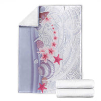 Purple Plumeria Sea Shell Blanket Starfish Polynesian Pattern LT01 - Polynesian Pride