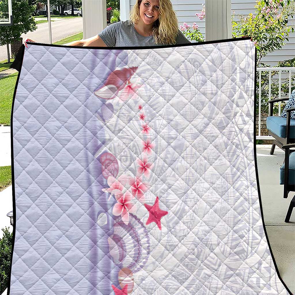 Purple Plumeria Sea Shell Quilt Starfish Polynesian Pattern - Polynesian Pride