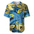 Plumeria Polynesian Pattern Baseball Jersey Unique Fantasy Blue Yellow