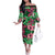 Plumeria Polynesian Pattern Family Matching Off The Shoulder Long Sleeve Dress and Hawaiian Shirt Unique Fantasy Green Pink