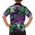 Plumeria Polynesian Pattern Family Matching Off The Shoulder Long Sleeve Dress and Hawaiian Shirt Unique Fantasy Purple Green
