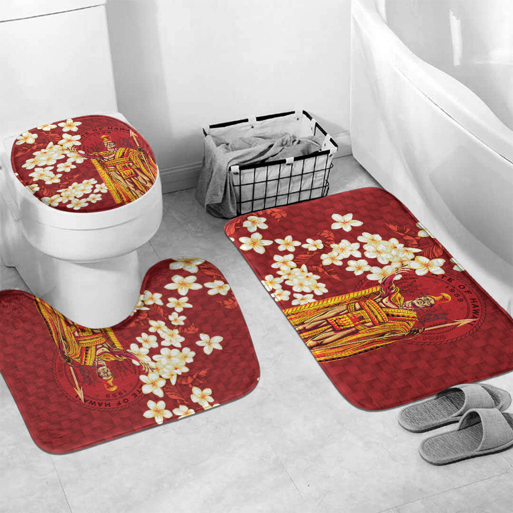 Hawaii King Kamehameha Bathroom Set Plumeria Lauhala Pattern
