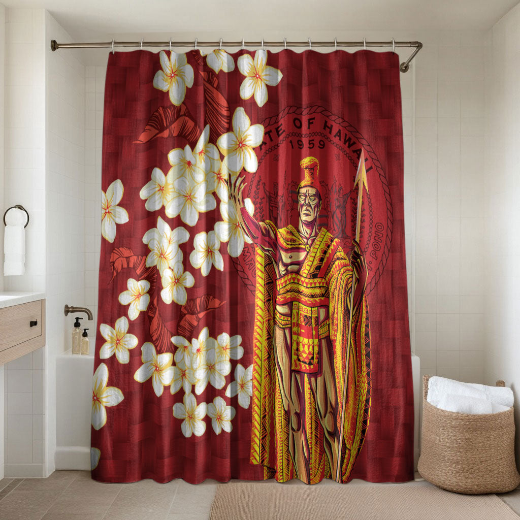 Hawaii King Kamehameha Bathroom Set Plumeria Lauhala Pattern