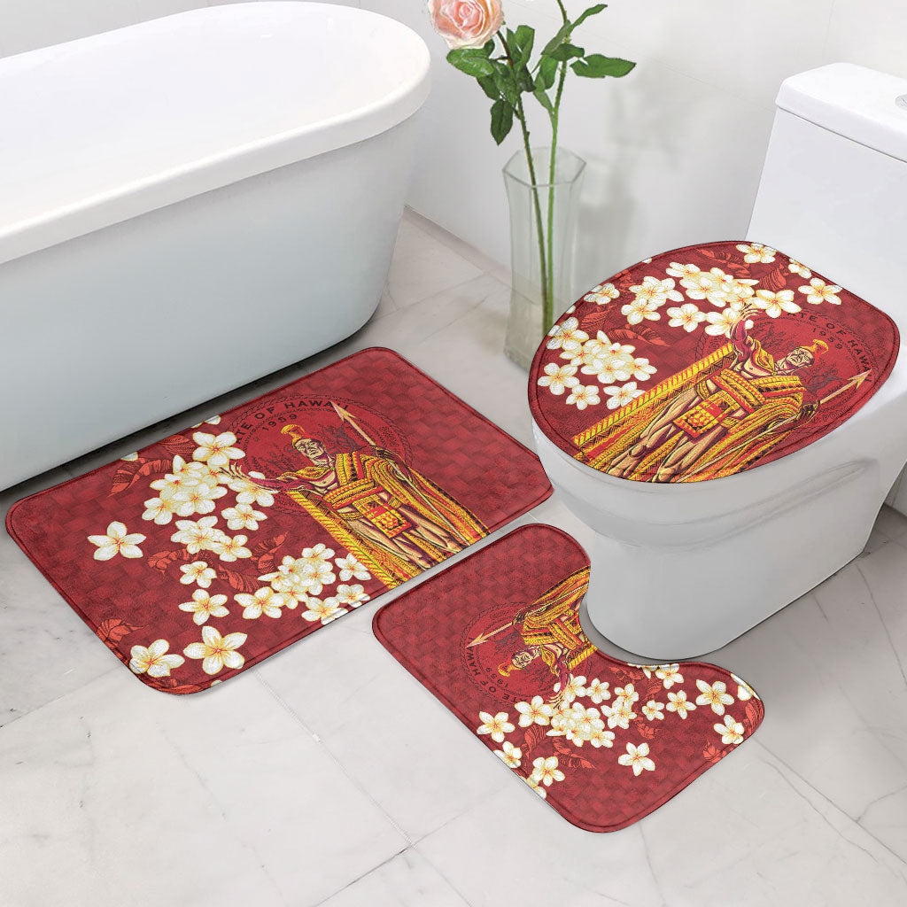 Hawaii King Kamehameha Bathroom Set Plumeria Lauhala Pattern