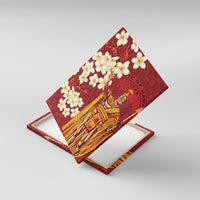 Hawaii King Kamehameha Canvas Wall Art Plumeria Lauhala Pattern