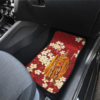 Hawaii King Kamehameha Car Mats Plumeria Lauhala Pattern