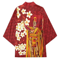 Hawaii King Kamehameha Kimono Plumeria Lauhala Pattern