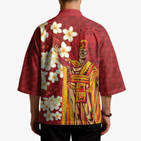 Hawaii King Kamehameha Kimono Plumeria Lauhala Pattern