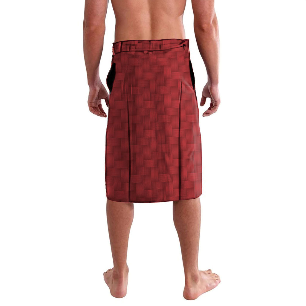 Hawaii King Kamehameha Lavalava Plumeria Lauhala Pattern