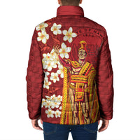 Hawaii King Kamehameha Padded Jacket Plumeria Lauhala Pattern