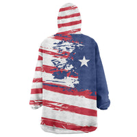 Liberia Flag Kid Wearable Blanket Hoodie Grunge Stylized