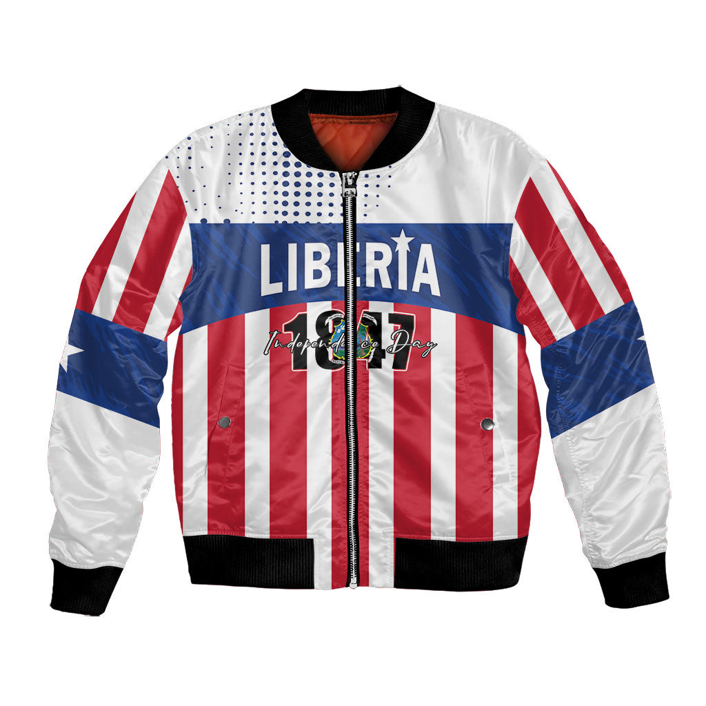 Personalized Liberia 1847 Bomber Jacket Happy Independence Day LT01 Unisex Multicolor - Polynesian Pride