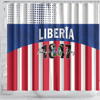 Liberia 1847 Shower Curtain Happy Independence Day