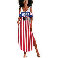 Personalized Liberia 1847 Summer Maxi Dress Happy Independence Day