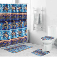 Hawaii Turtles Pattern Special Blue Bathroom Set - Polynesian Pride