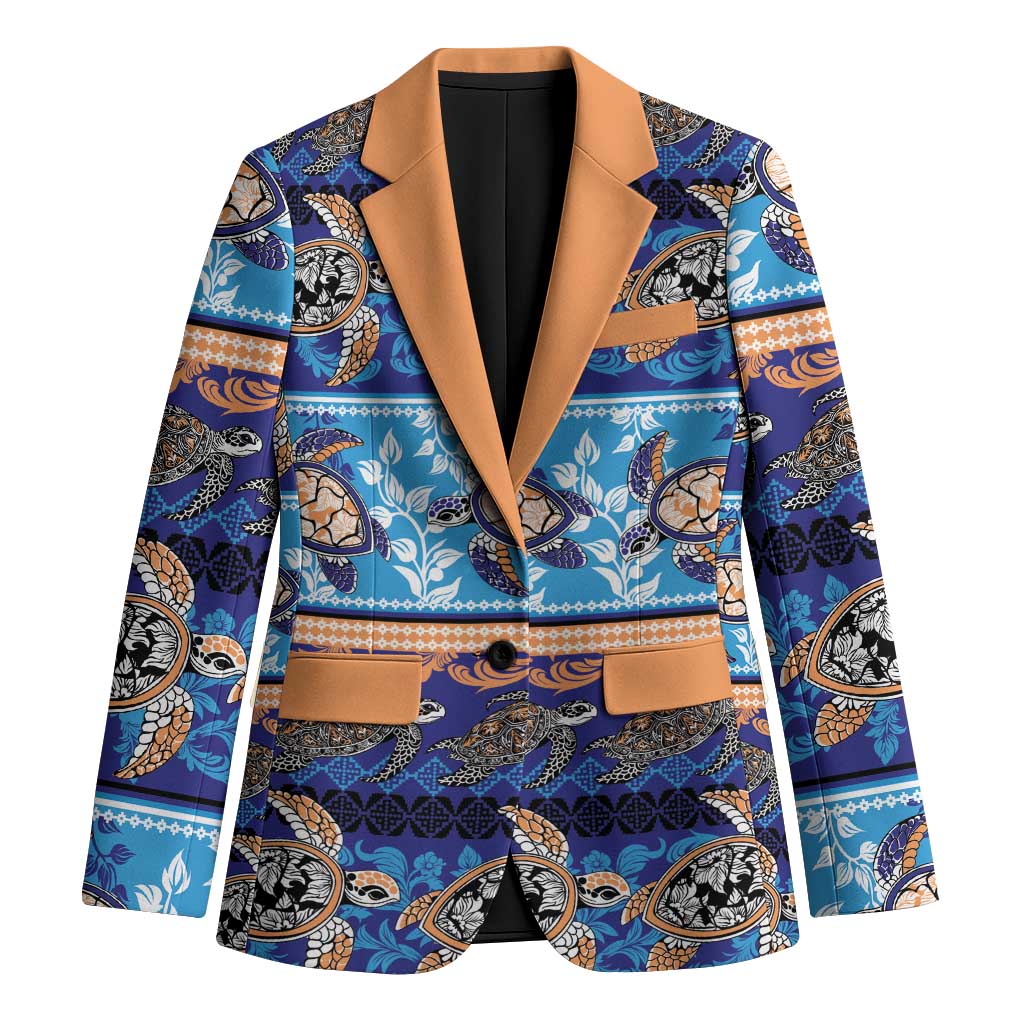 Hawaii Turtles Pattern Special Blue Blazer LT01 Unisex Blue - Polynesian Pride