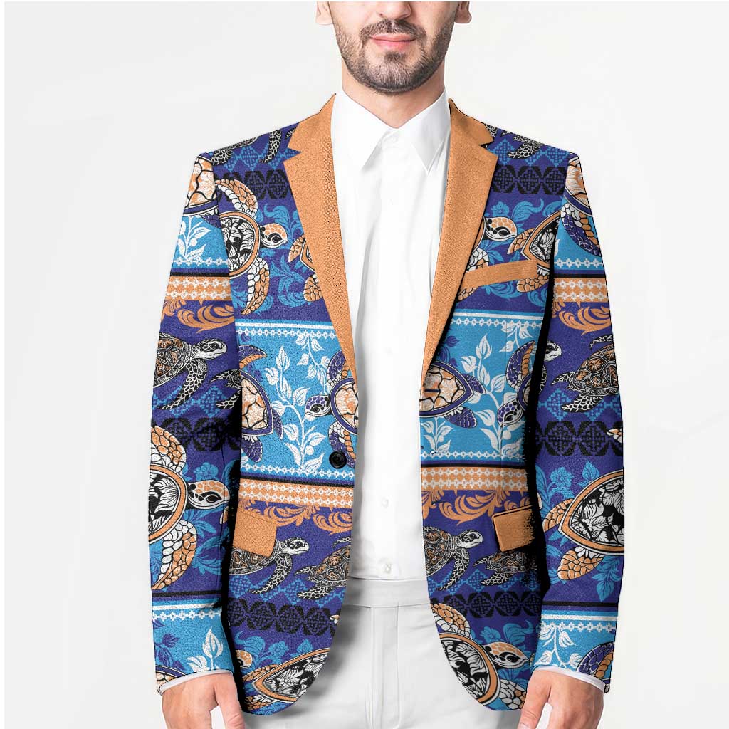 Hawaii Turtles Pattern Special Blue Blazer LT01 - Polynesian Pride
