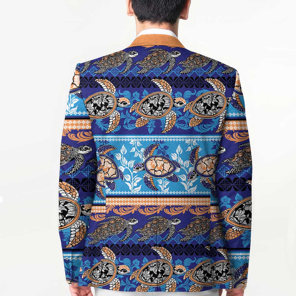 Hawaii Turtles Pattern Special Blue Blazer LT01 - Polynesian Pride