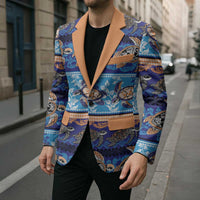 Hawaii Turtles Pattern Special Blue Blazer LT01 - Polynesian Pride