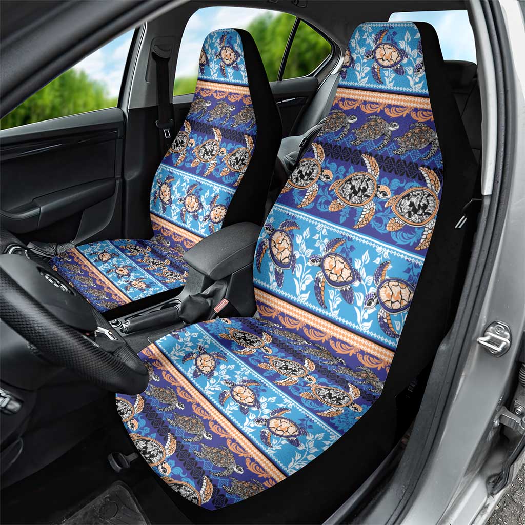 Hawaii Turtles Pattern Special Blue Car Seat Cover - Polynesian Pride