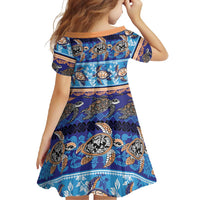 Hawaii Turtles Pattern Special Blue Family Matching Summer Maxi Dress and Hawaiian Shirt - Polynesian Pride