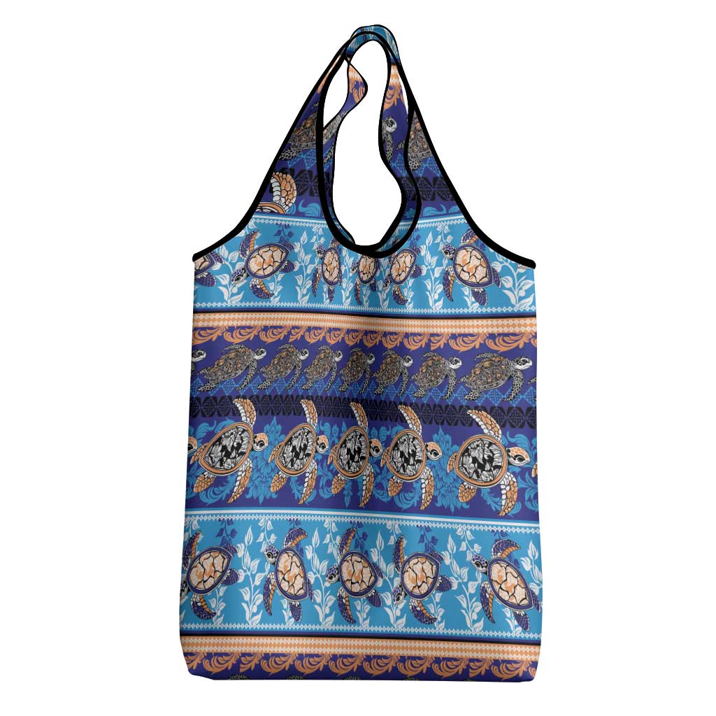 Hawaii Turtles Pattern Special Blue Grocery Bag LT01 - Polynesian Pride