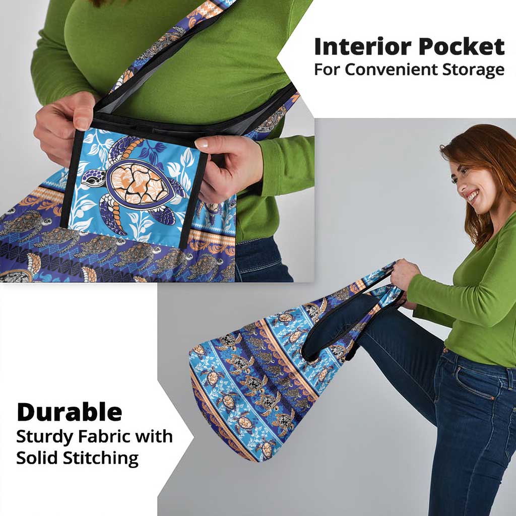 Hawaii Turtles Pattern Special Blue Grocery Bag LT01 - Polynesian Pride