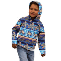 Hawaii Turtles Pattern Special Blue Kid Hoodie - Polynesian Pride