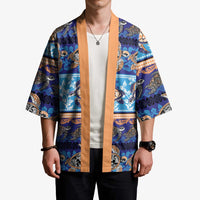 Hawaii Turtles Pattern Special Blue Kimono LT01 - Polynesian Pride