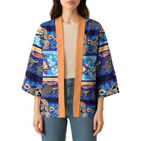 Hawaii Turtles Pattern Special Blue Kimono LT01 - Polynesian Pride