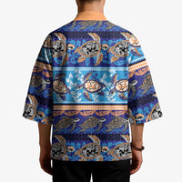 Hawaii Turtles Pattern Special Blue Kimono LT01 - Polynesian Pride